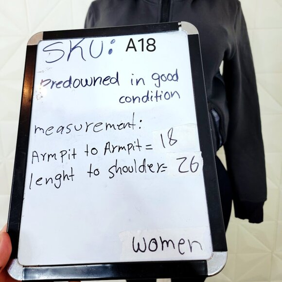 Lululemon Women's Black Goose Down Hood Hybrid Full Zip Quilted Puffer Jacket 6 - Picture 9 of 9